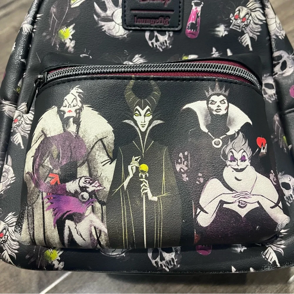 LOUNGEFLY DISNEY VILLAINS MINI BACKPACK MALEFICENT URSULA CRUELLA EVIL QUEEN